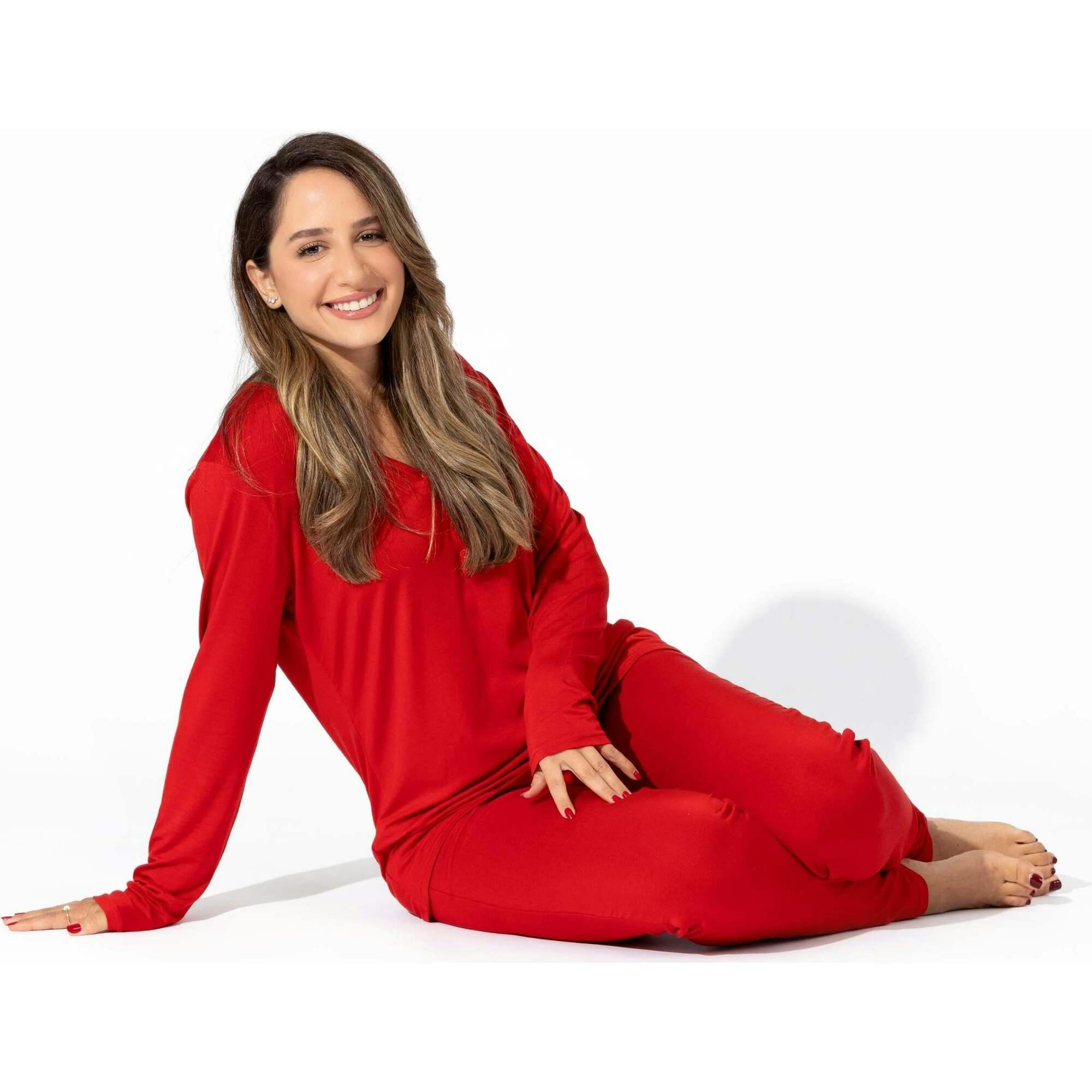 Winterberry Red Bamboo Women's Pajama Set
