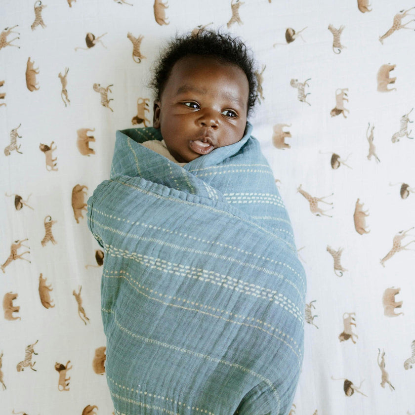Organic Cotton Muslin Crib Sheet - White