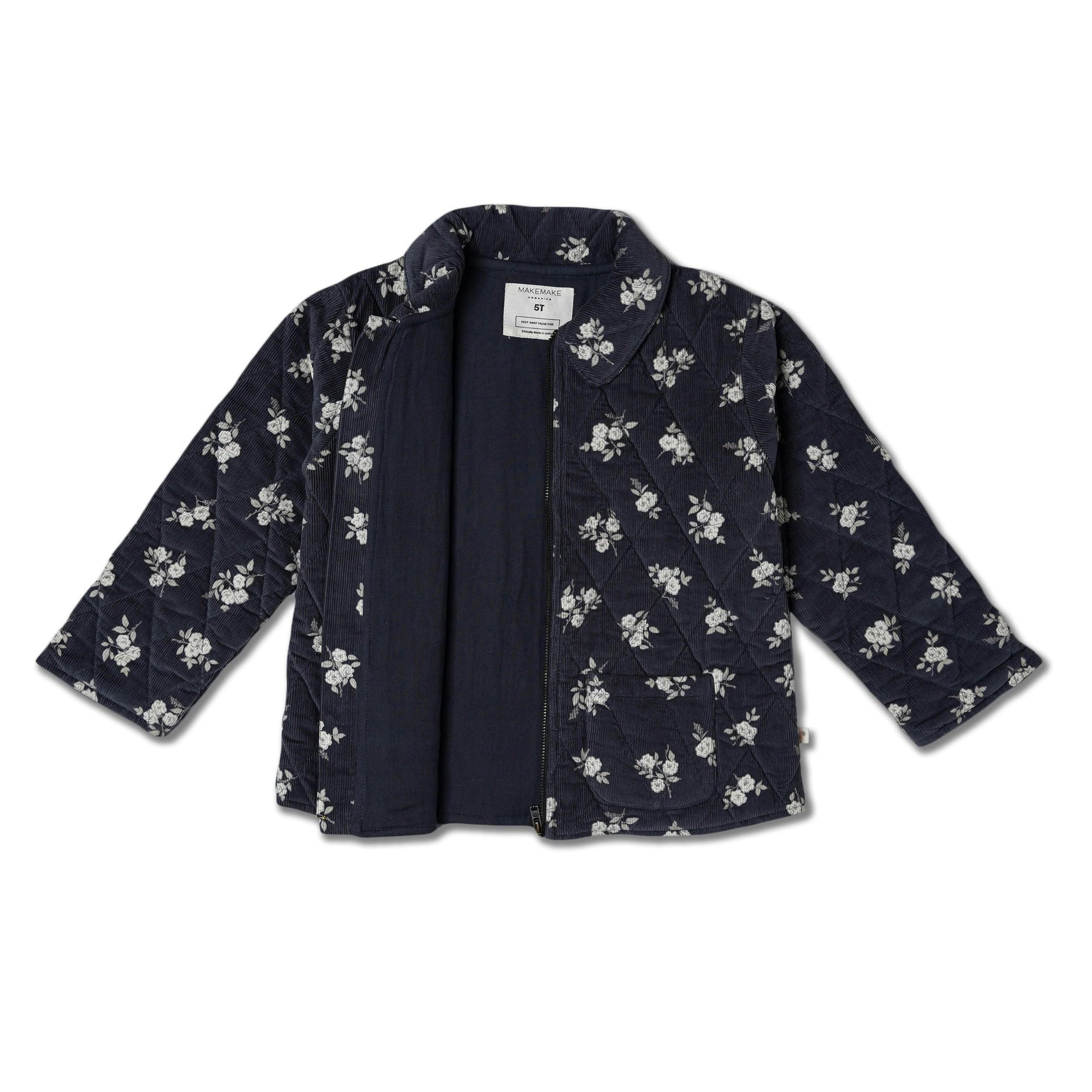 Organic Quilted Corduroy Zipper Jacket