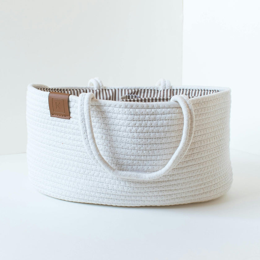 Diaper Caddy Truffle Stripe