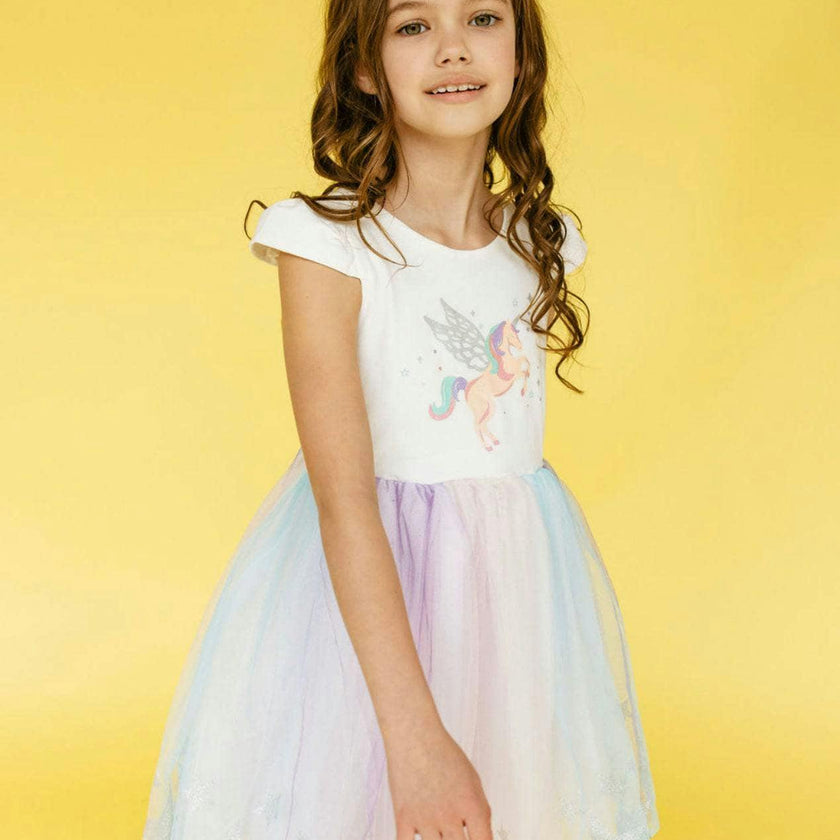 Glitter Wing Pastel Dress