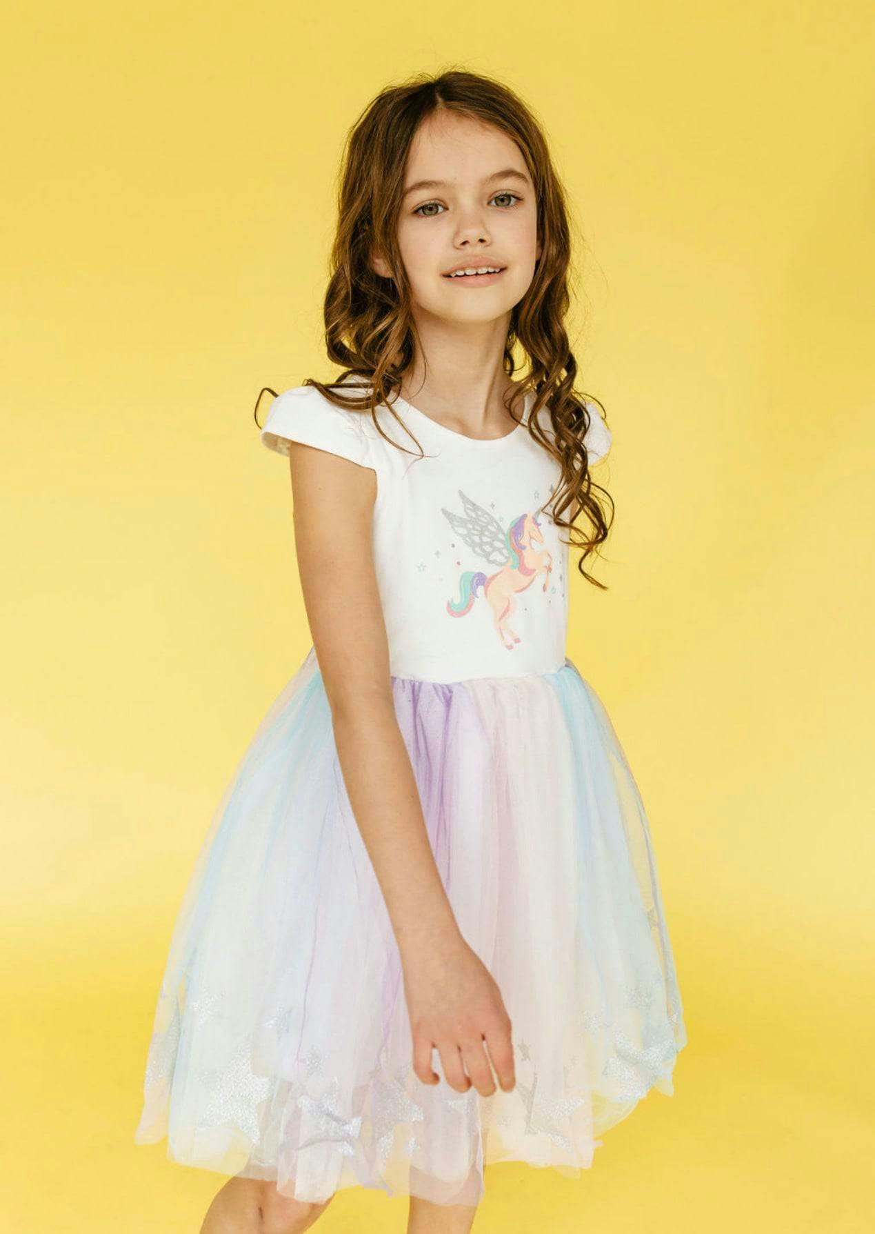 Glitter Wing Pastel Dress