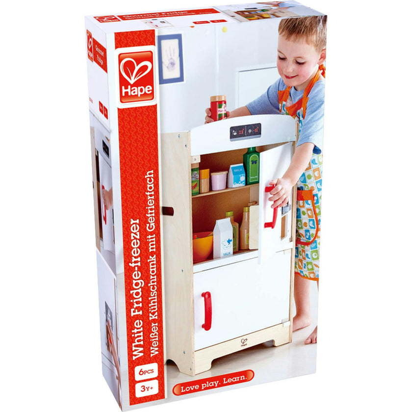 White Kitchen Wooden Fridge-Freezer Dollhouse Accessory