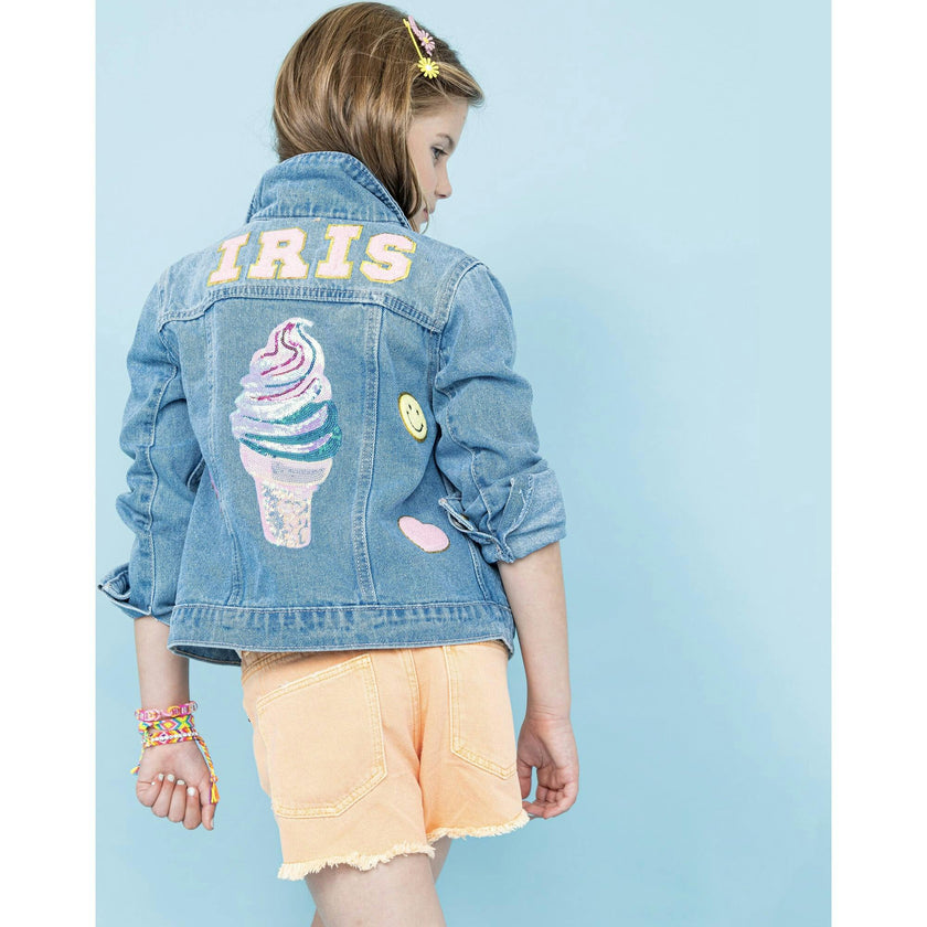 Custom Ice Cream Denim Jacket, Blue