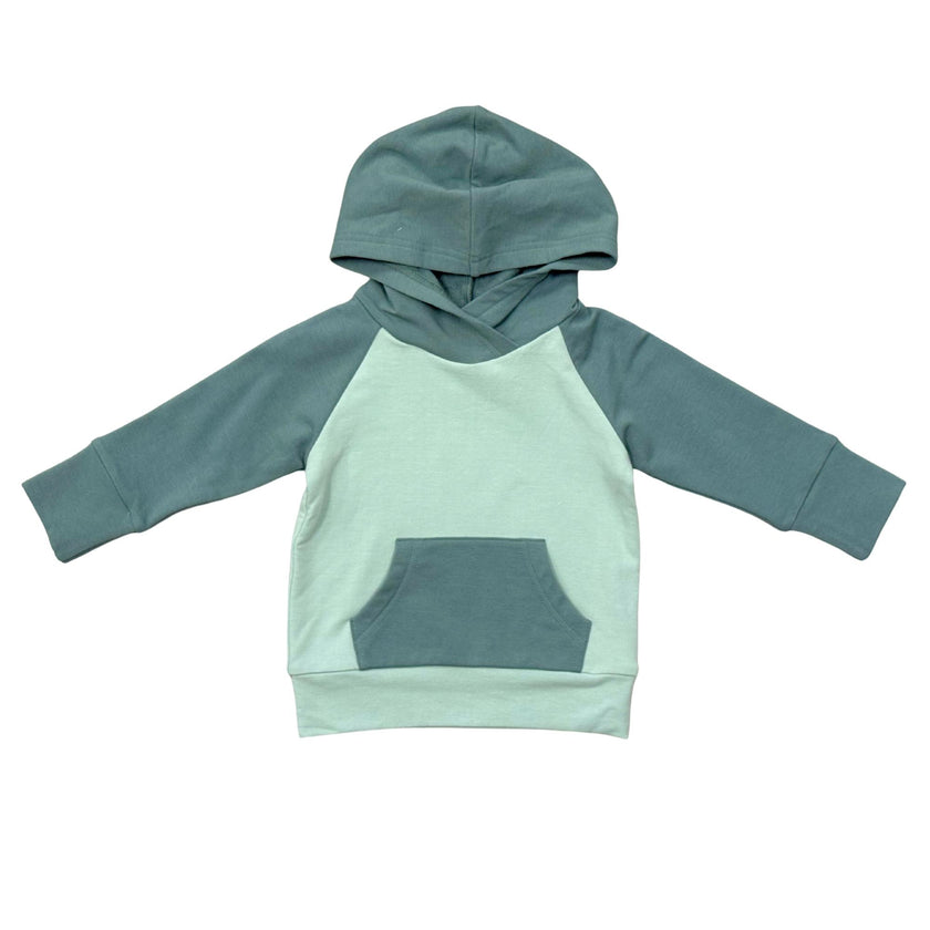 Boys Raglan Hoodie in Atlantic