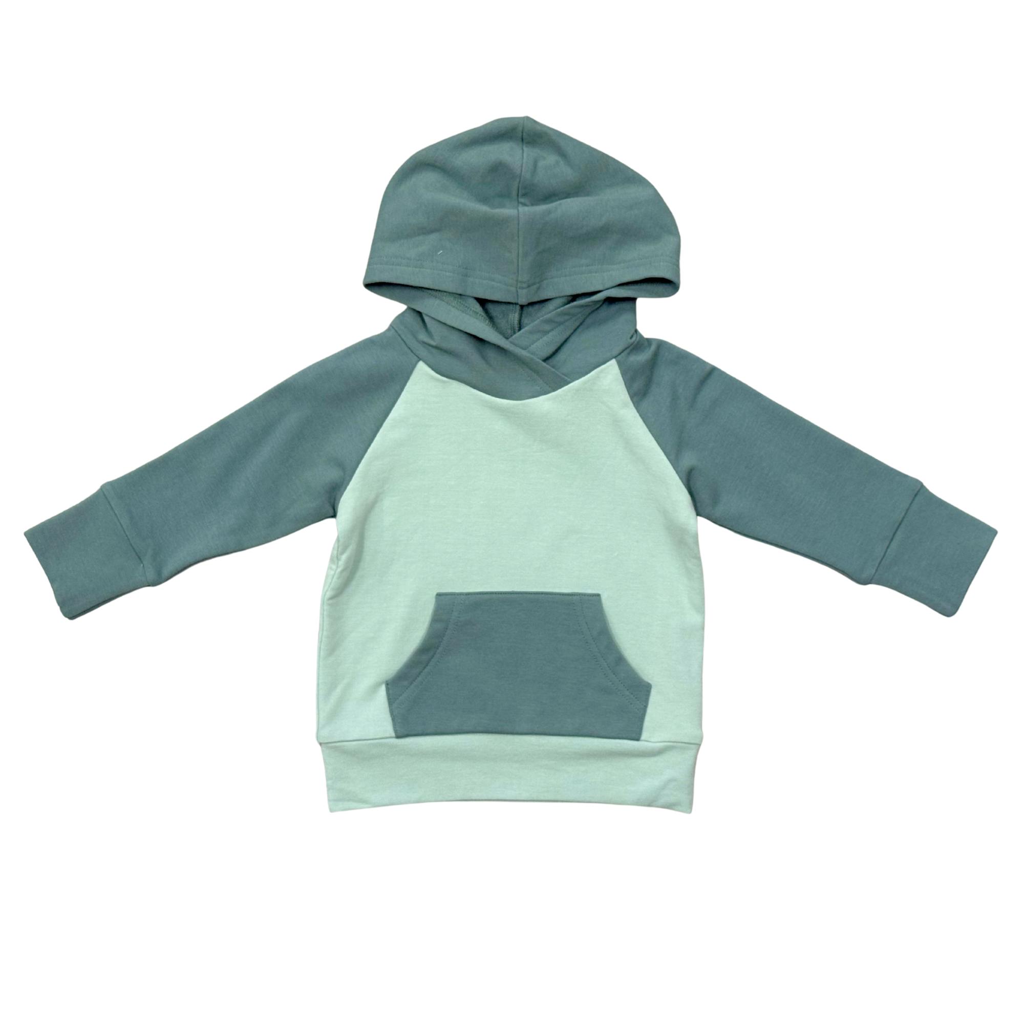 Boys Raglan Hoodie in Atlantic