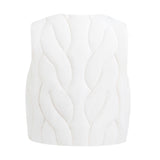 White Quilted Vest