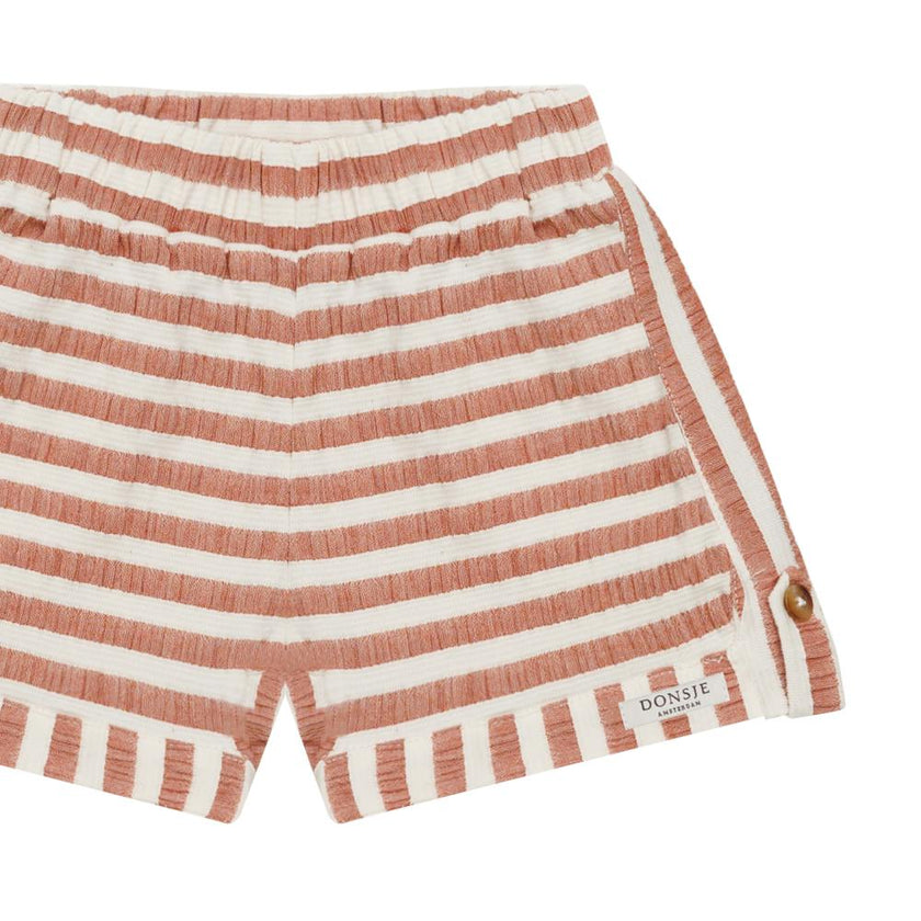Kaatio Shorts | Rust - White Striped
