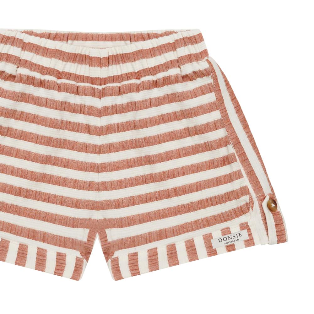 Kaatio Shorts | Rust - White Striped