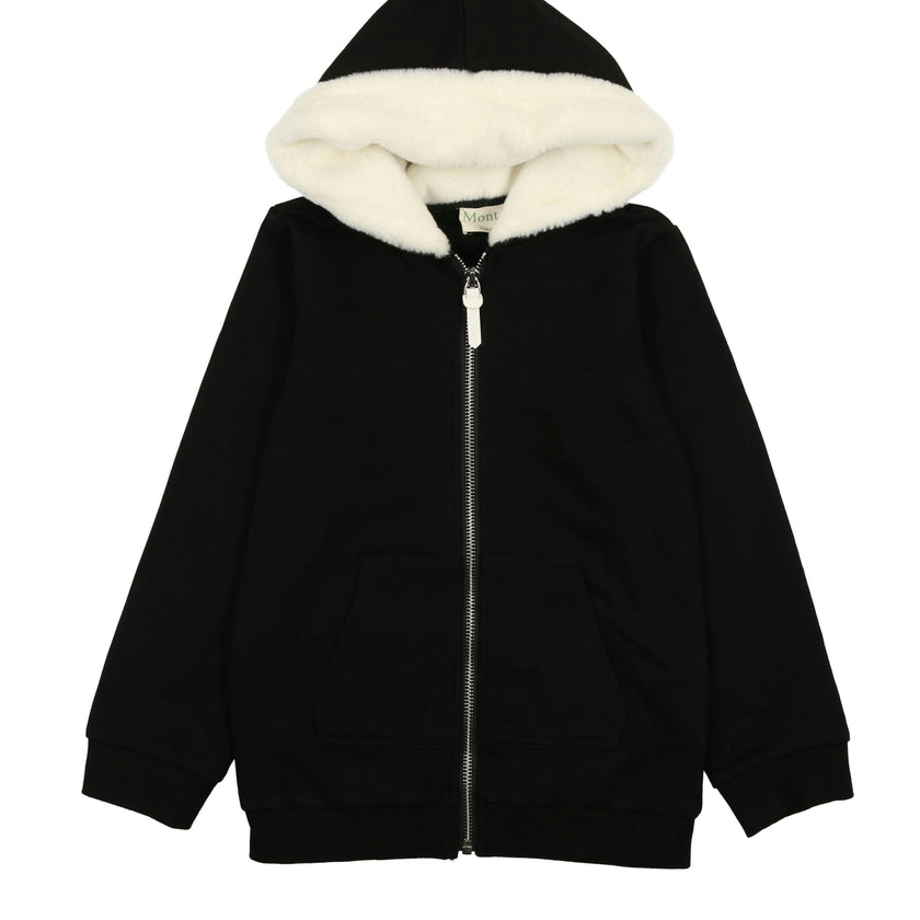 Couture Contrast Zip-Up with Fur Lined Hood
