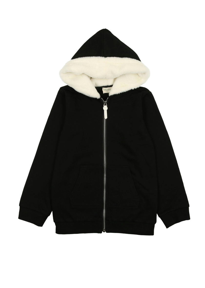 Couture Contrast Zip-Up with Fur Lined Hood