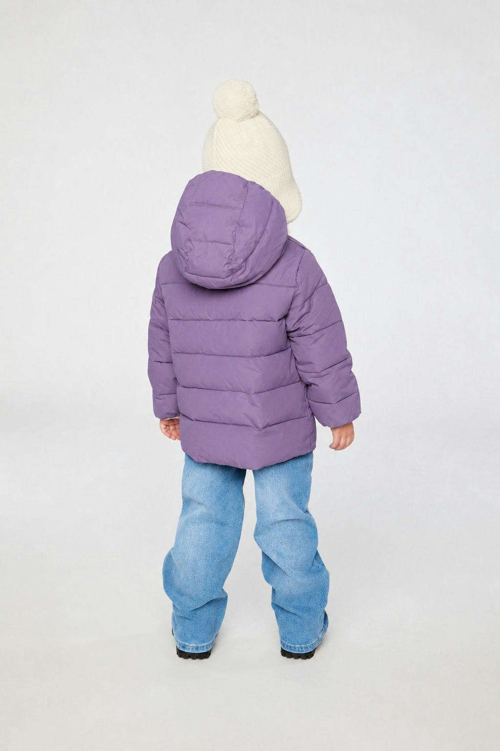 Winter Jacket Adapted For Car Seats Violet