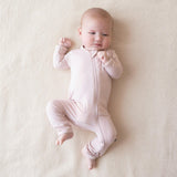 Zippered Romper in Blush