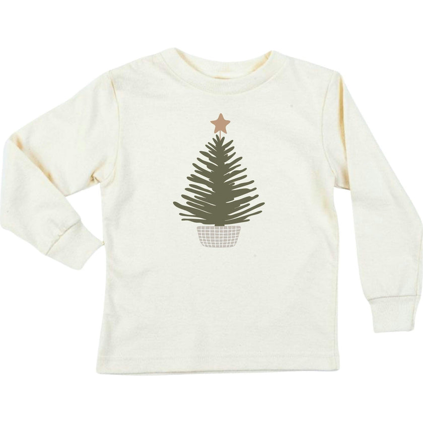 Holiday Tree Organic Kids T-Shirt Long Sleeve
