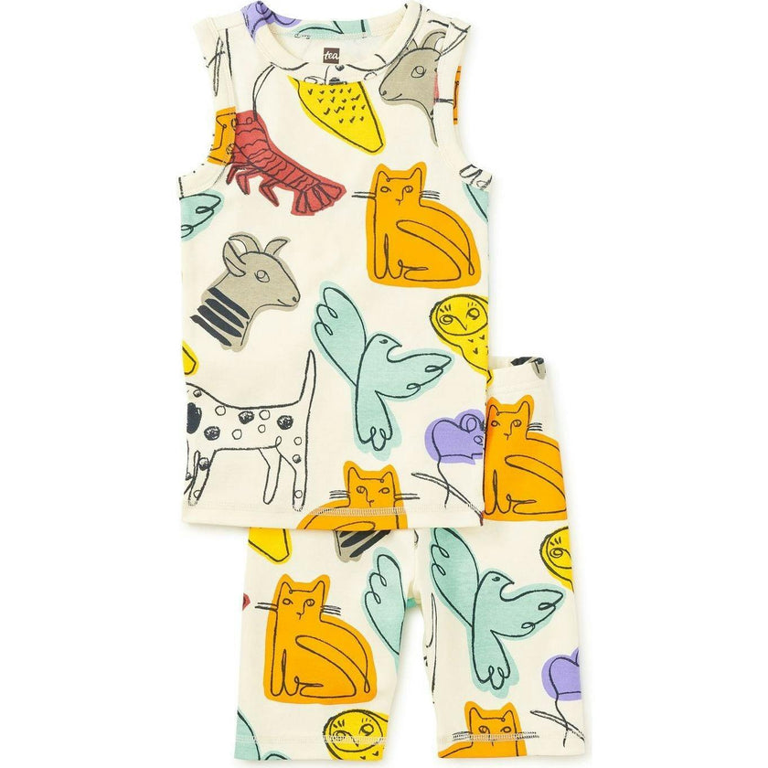 Summer Nights Tank Pajama Set, Natural