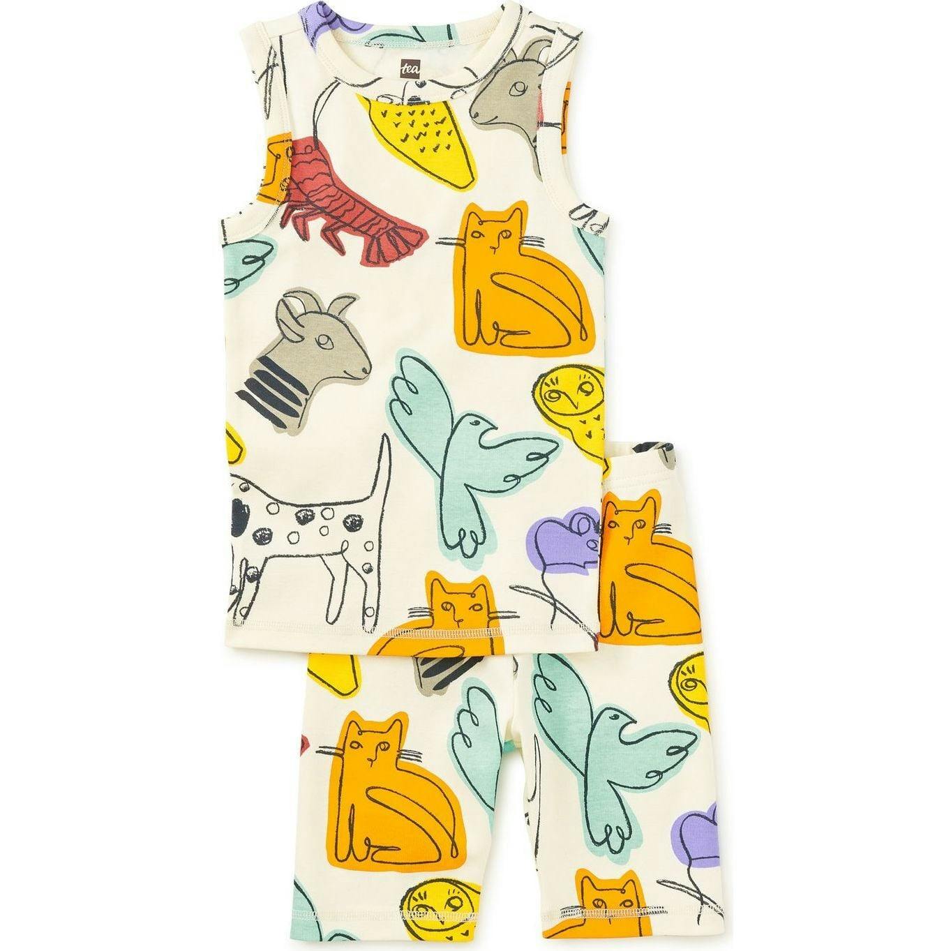 Summer Nights Tank Pajama Set, Natural