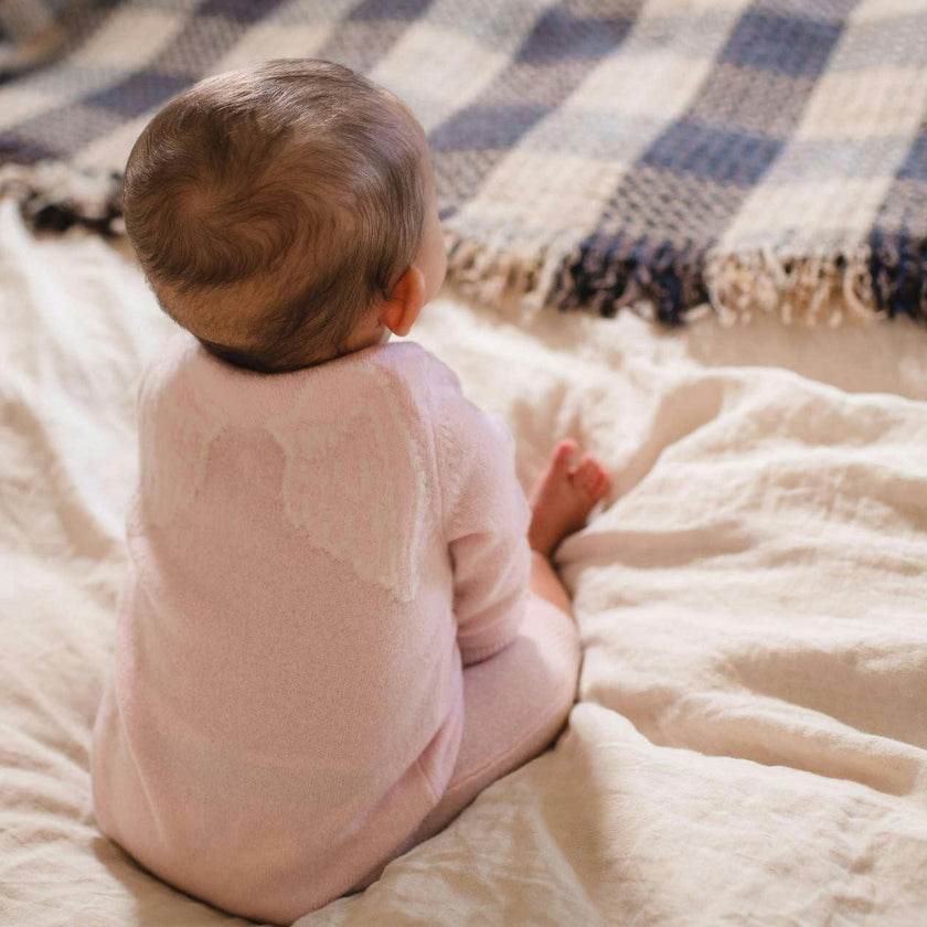 Baby Angel Onesie | Blush Pink