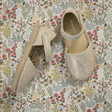 Linen Classic Espadrille | Metallic White
