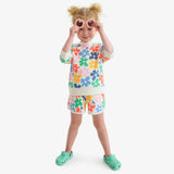 Kids recess short in rainbow blooms