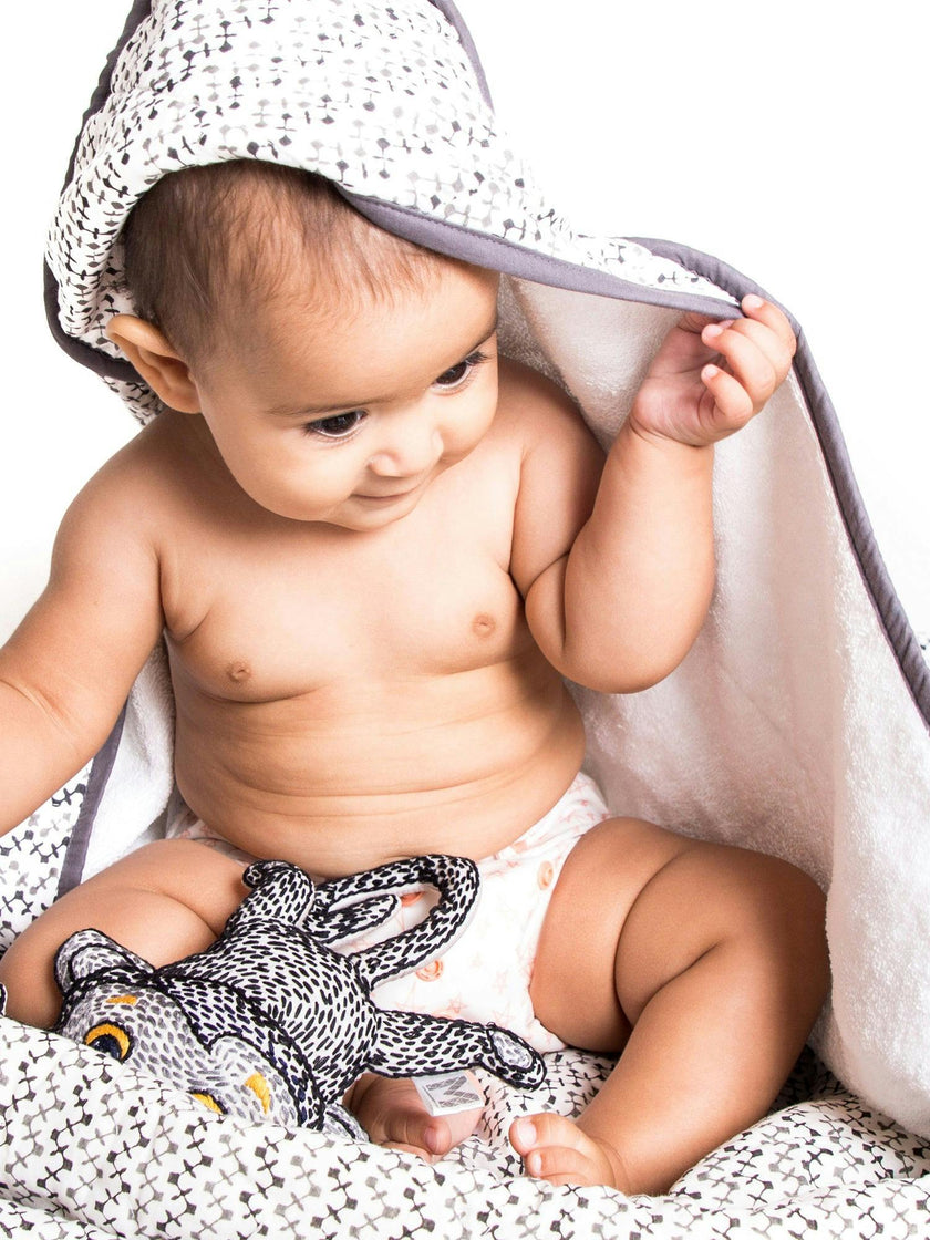 Block-Printed Terry Towel