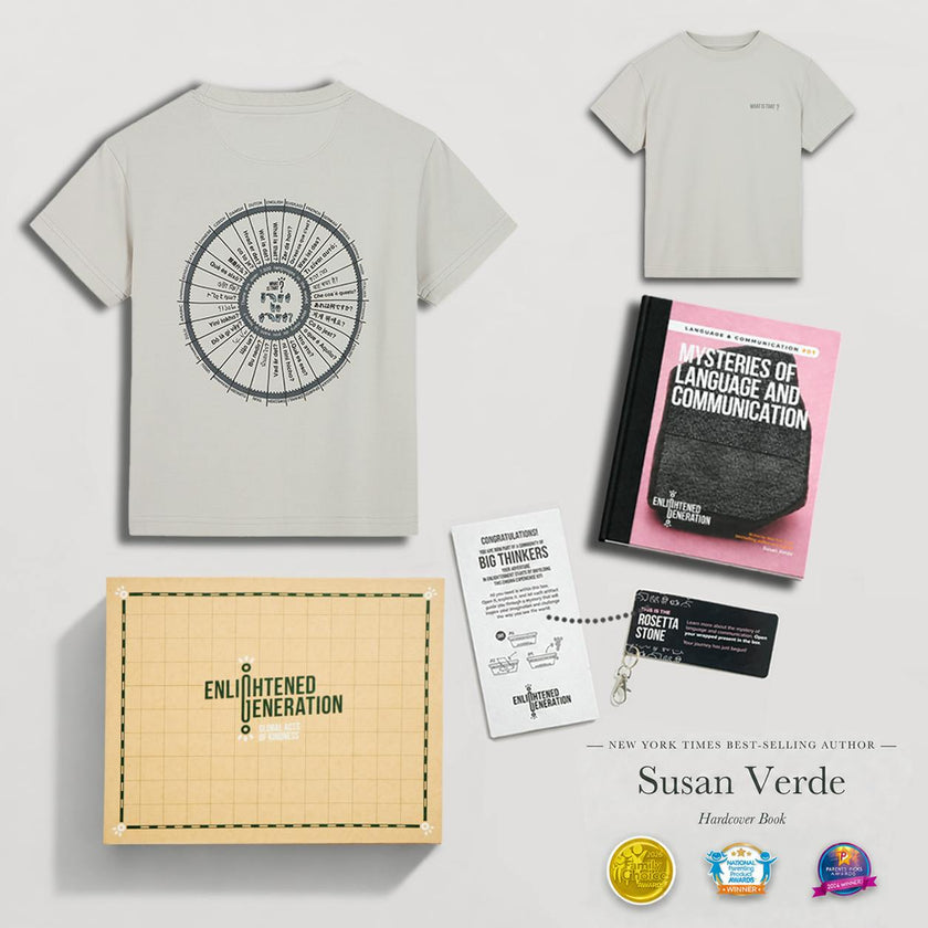 Multilingual Curious Question Gift Box with Kids Tee, Book, and Activities