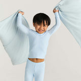 Blue Gingham Classic Pajama Set