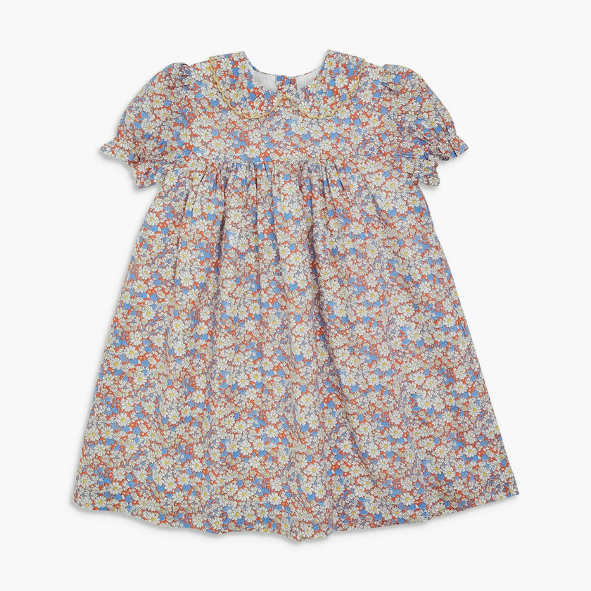 Pepa Dress Orange Blue Liberty