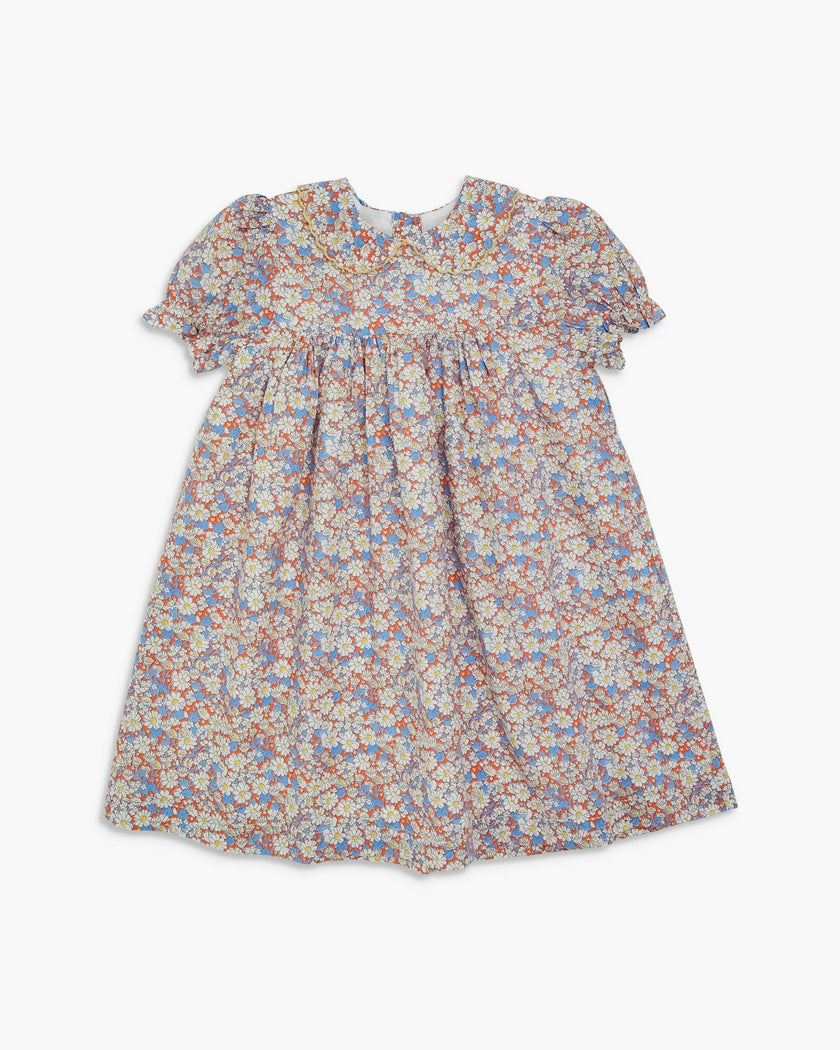 Pepa Dress Orange Blue Liberty