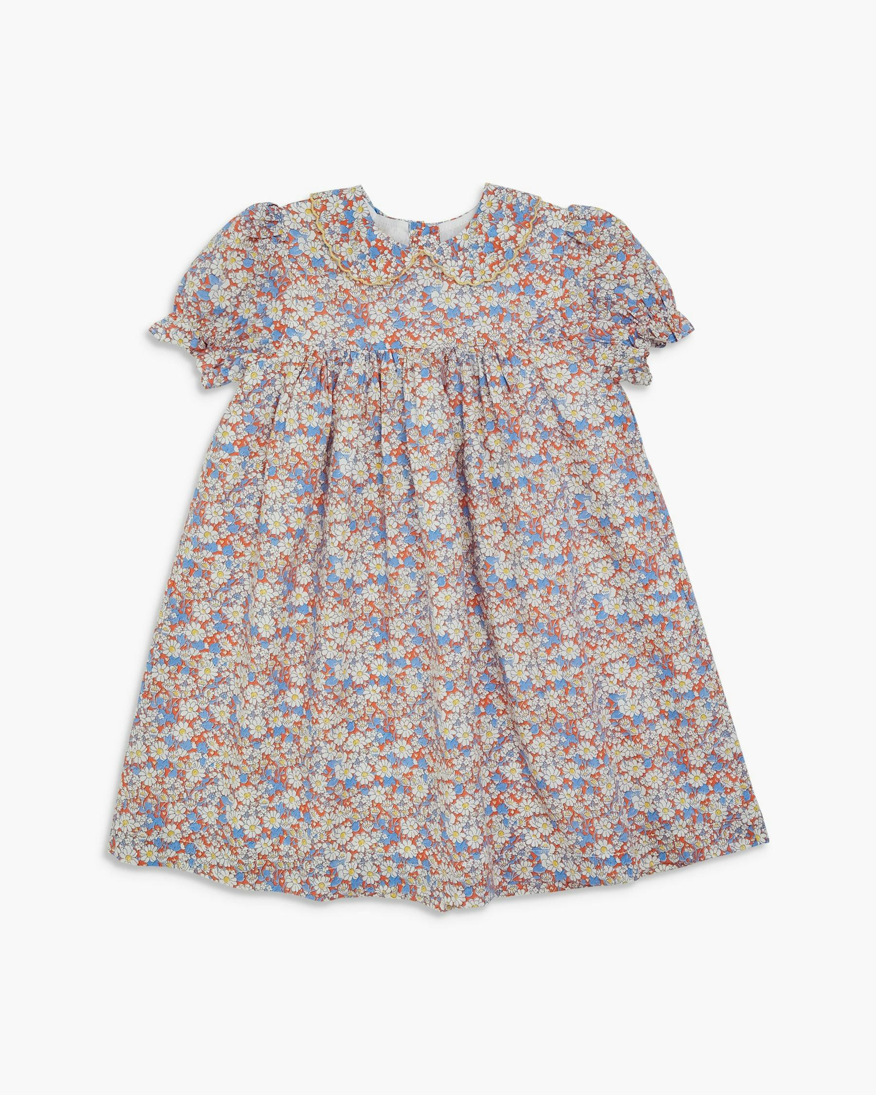 Pepa Dress Orange Blue Liberty