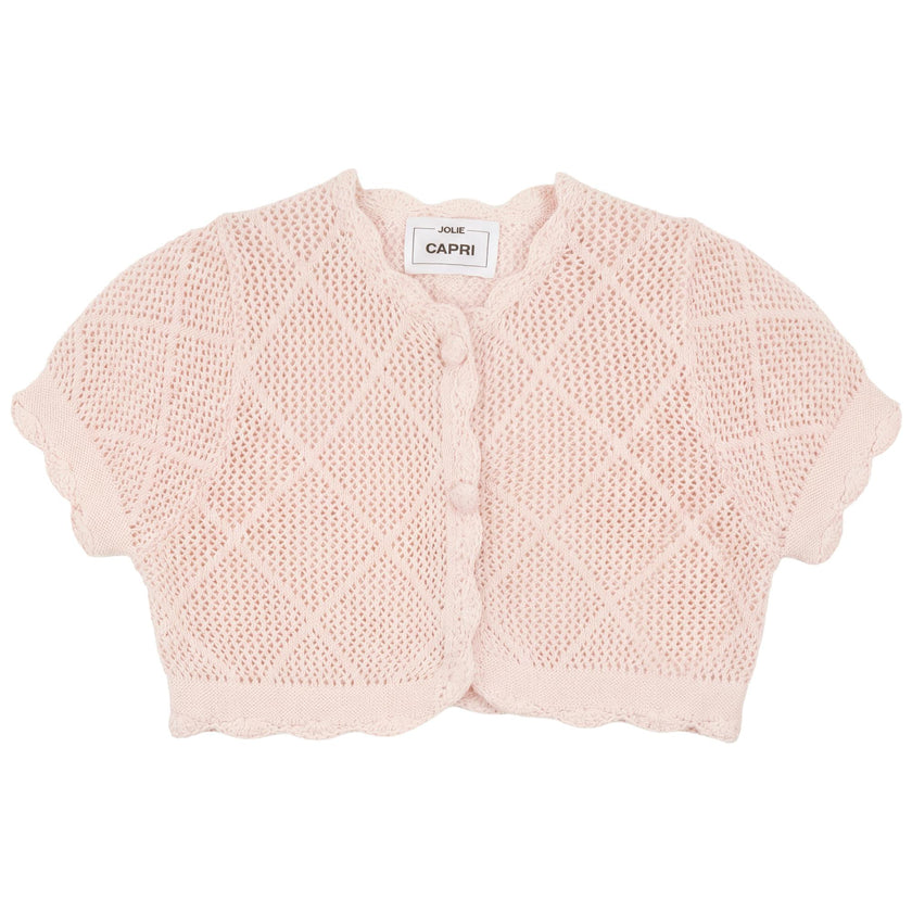 Cotton Knit Crochet Cardigan
