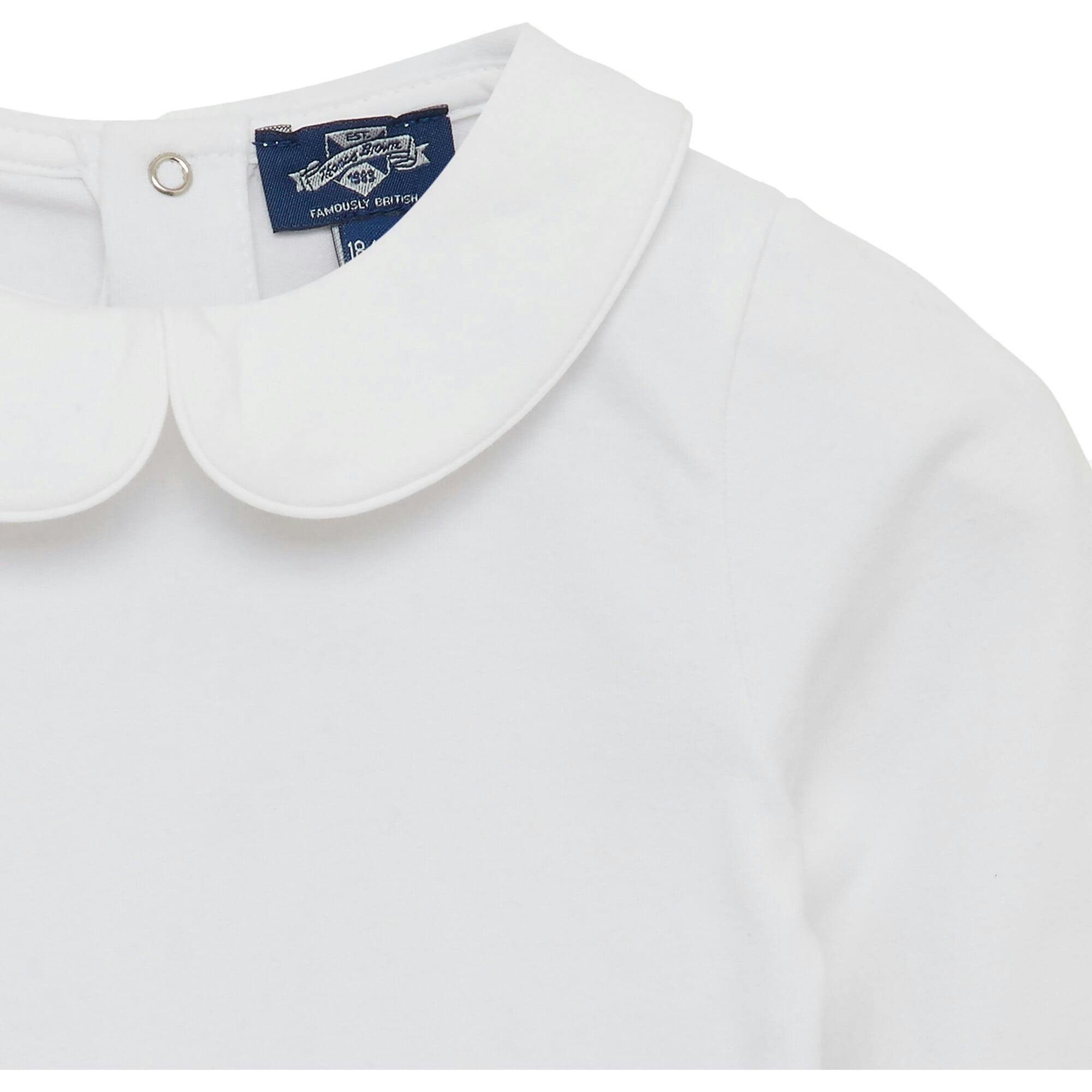 Baby Long-Sleeved Milo Bodysuit in White