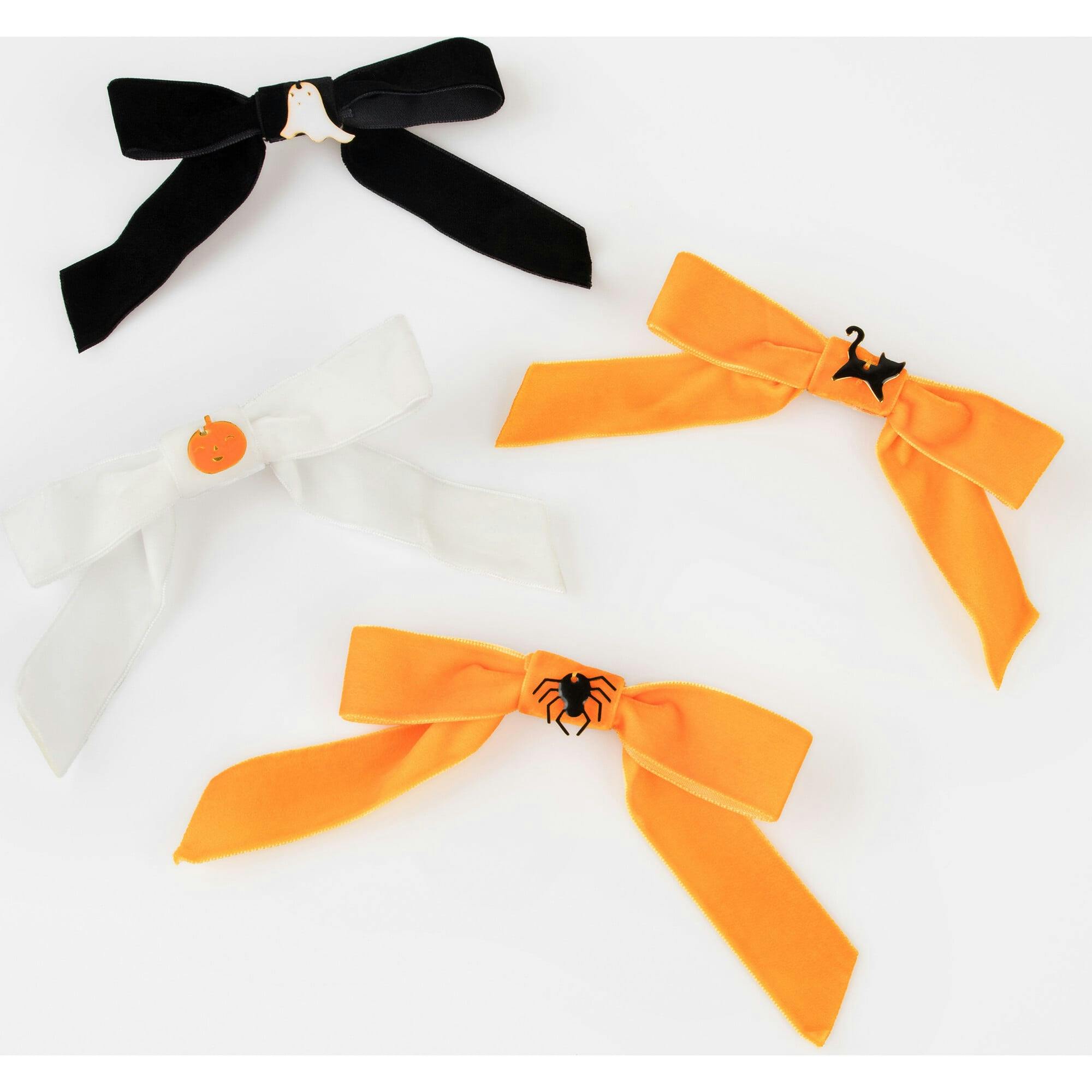 Velvet Bow Hair Clips