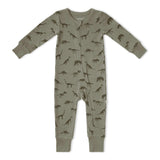 Organic 2-Way Zip Romper - Dinos