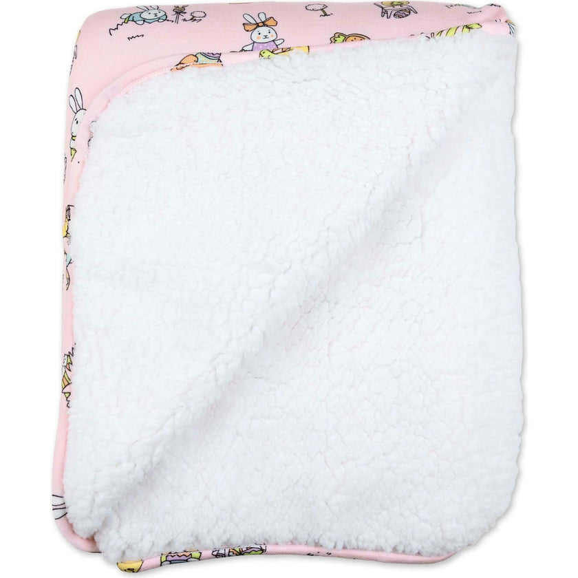 Easter Pink Bamboo Sherpa Blanket