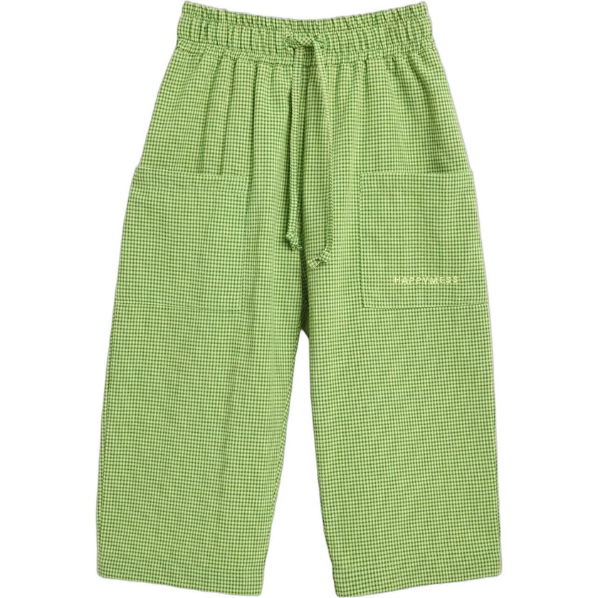 children's vichy trousers - matcha green