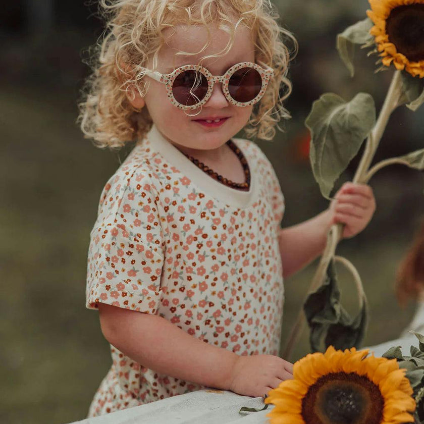Oversized T-Shirt | Organic Cotton Jersey - Sunset Meadow