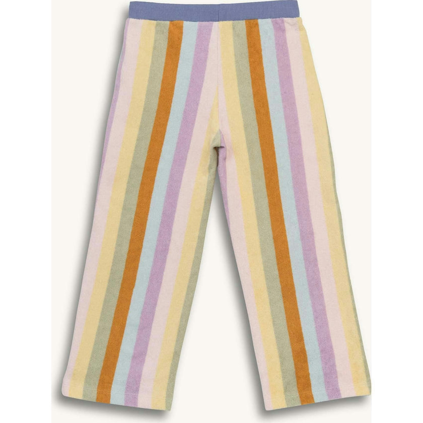 children's terry culotte pants - sunset stripes