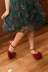 Mini Zola Heel in Cranberry