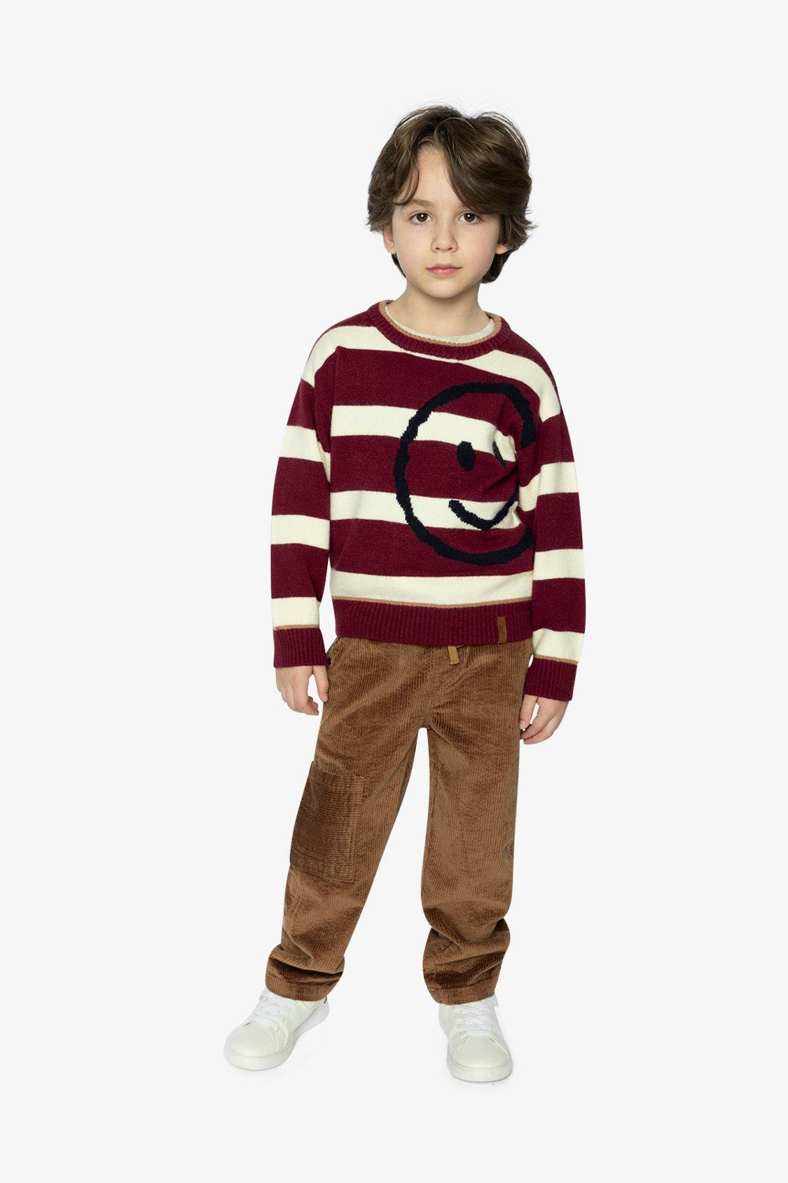 Knit Sweater Red And White Stripes