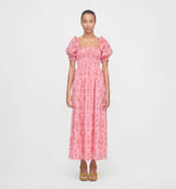 The Scarlett Nap Dress - Pink Palm Ikat