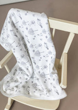 Gray Raccoon Pima Cotton Baby Blanket