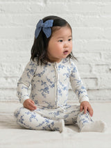 Peyton Zipper Sleeper Wave Stripe / Rain