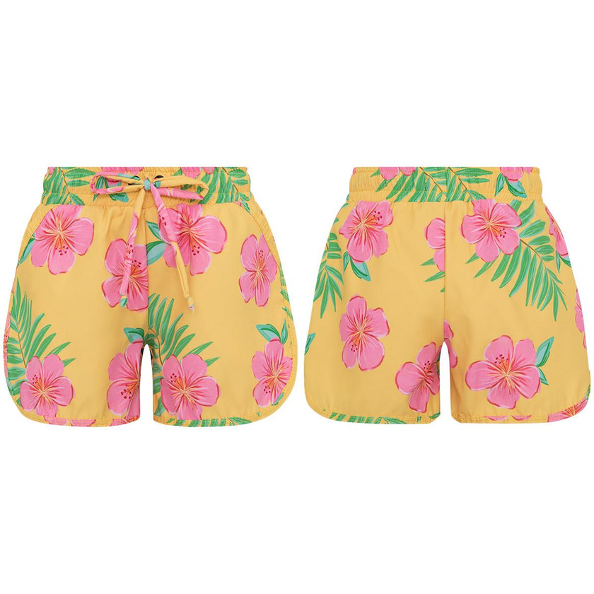 HIBISCUS AMARILLO - GIRL SWIMSHORTS
