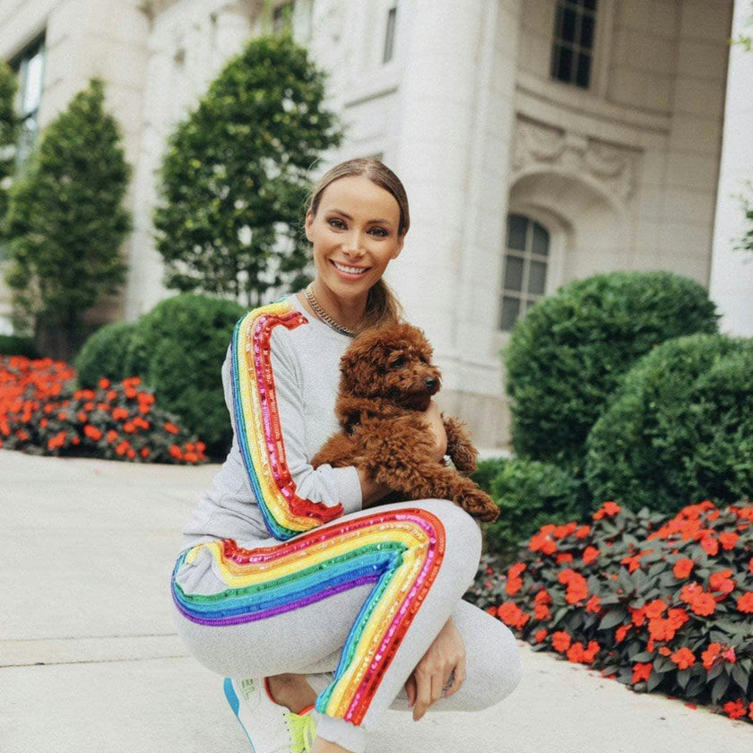 Women's Sequin Rainbow Tracksuit Set
