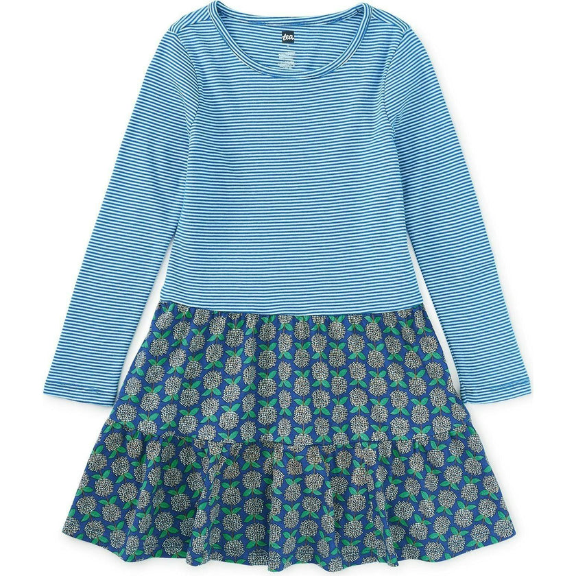 Tiered Skirted Twirl Dress, Blue