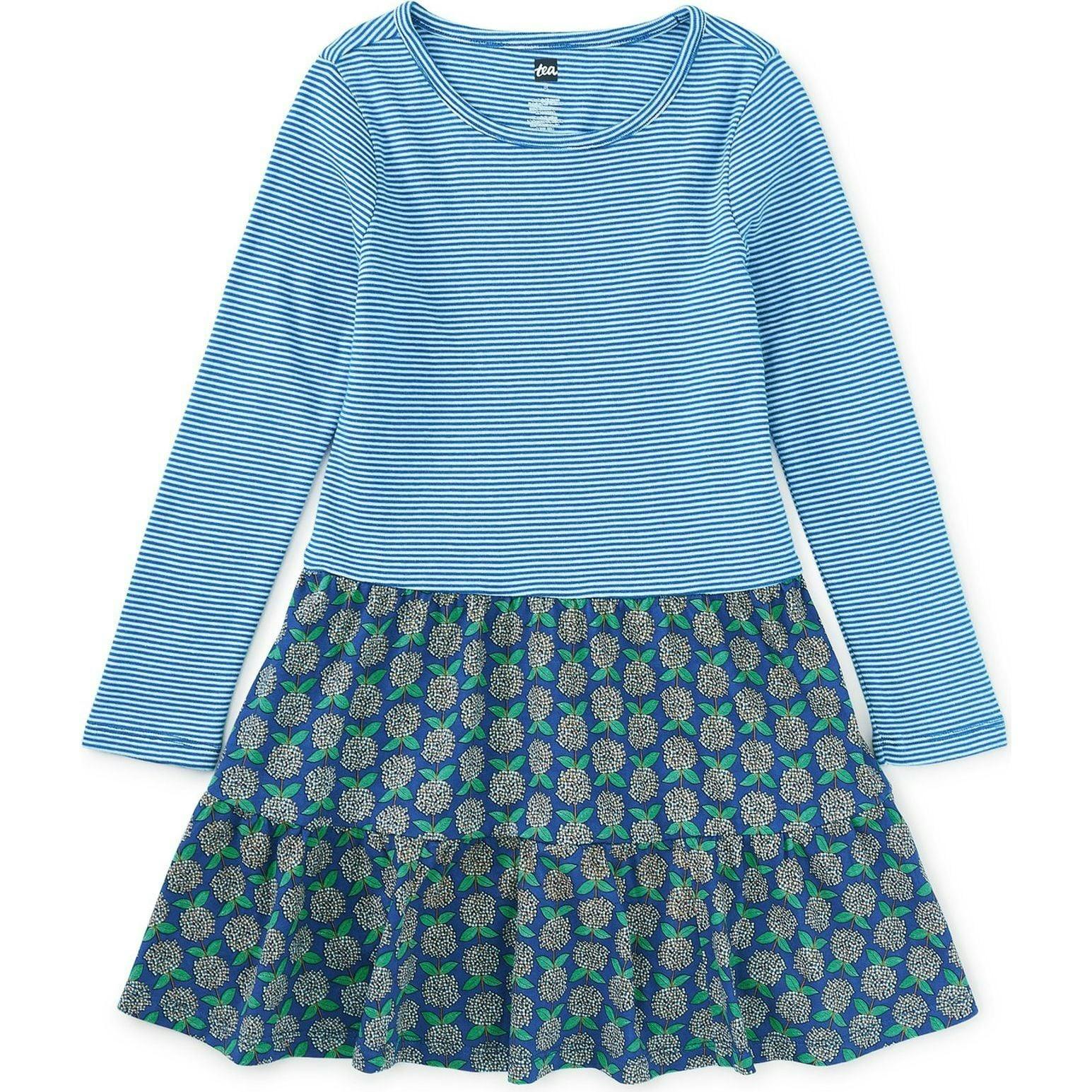 Tiered Skirted Twirl Dress, Blue