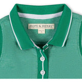 Organic Sleeveless Pique Polo Dress, Green