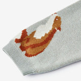 Knitted Birdseye Jacquard Hooded Jumpsuit