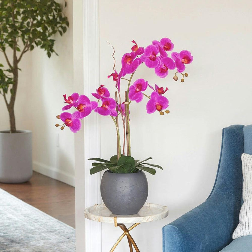 Artificial Pink Double Stem Orchid