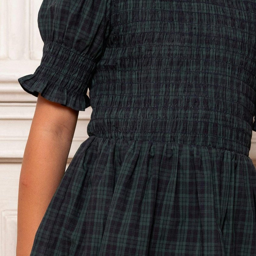 Mini Finley Dress in Twilight Pine Plaid